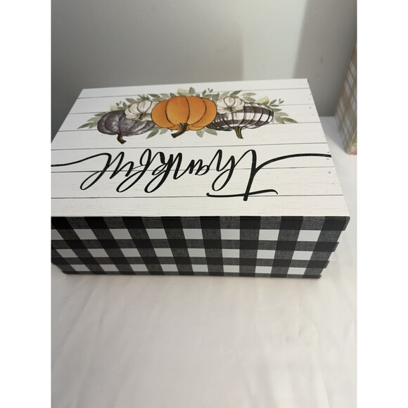 Bundle 3 NEW :FALL Decorative Gift Boxes Lidded Nested Box Sizes - Picture 7 of 16